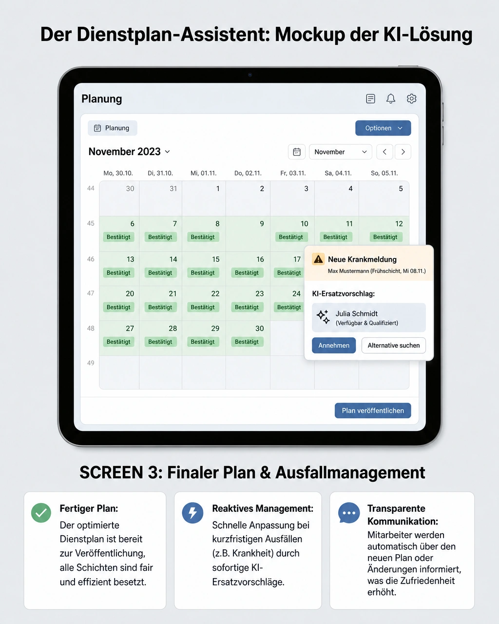 Der Dienstplan-Assistent — Bild 4